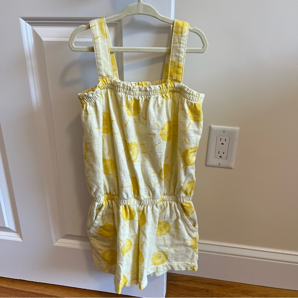 GAP Yellow Sunshine Tank Romper 100% Cotton Girls Size M